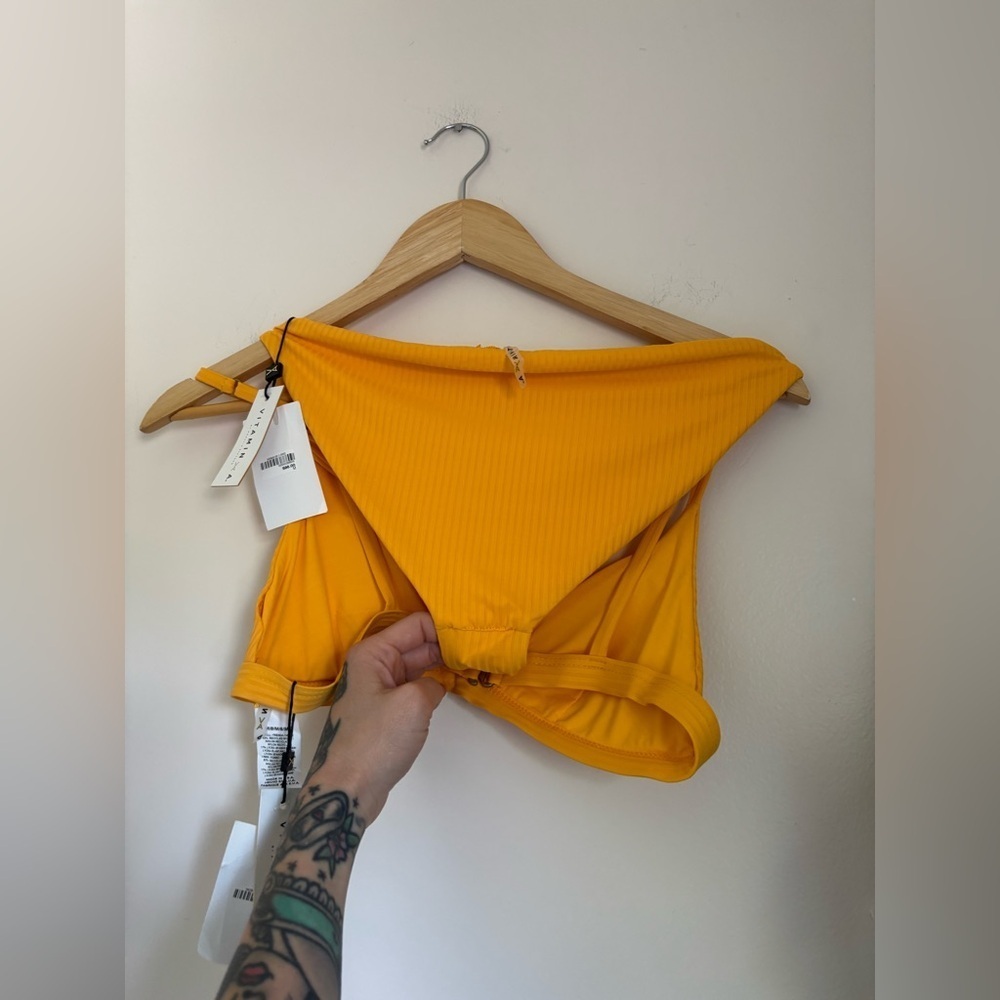 Vitamin A “Moss Bikini” Top & Bottom in Creamsicle EcoRib - Picture 9 of 9